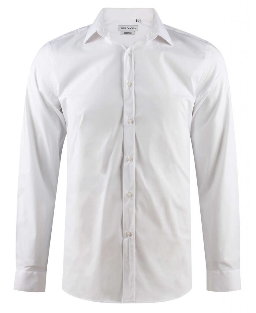 Chemise blanche à col français homme - Chevron | Hast - Hast Paris